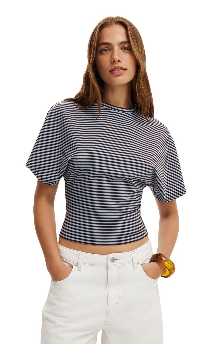 Cotton On Women's Blair Batwing Short Sleeve Tee, Main, color, Madi Stripe Cosmic Star Dark