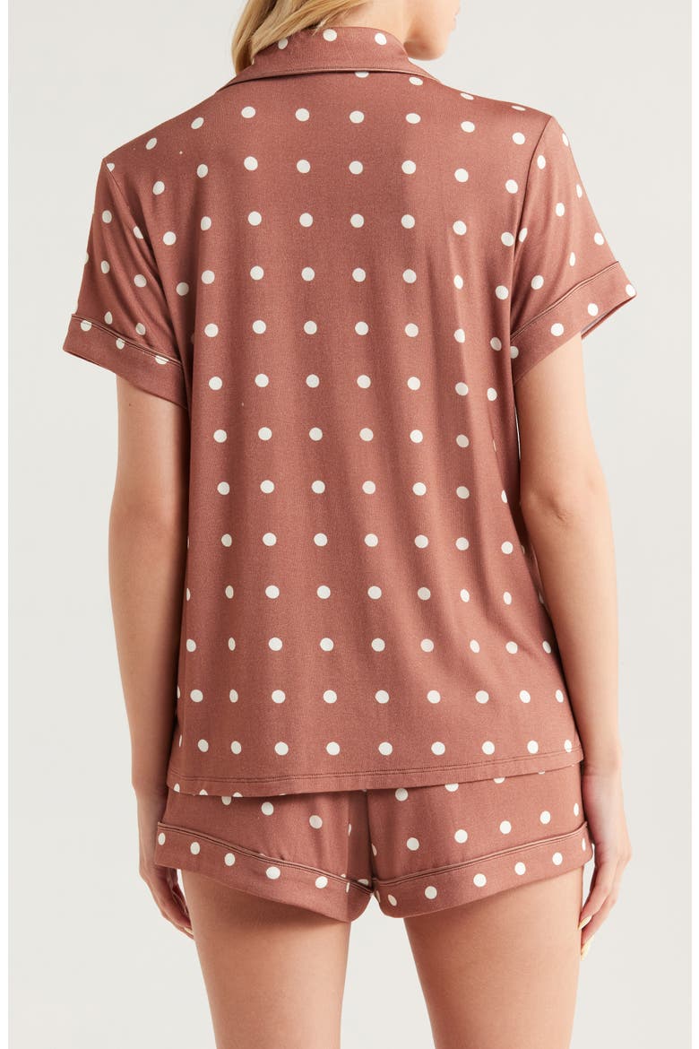 Moonlight Eco Short Pajamas, Alternate, color, BROWN SHARI DOT
