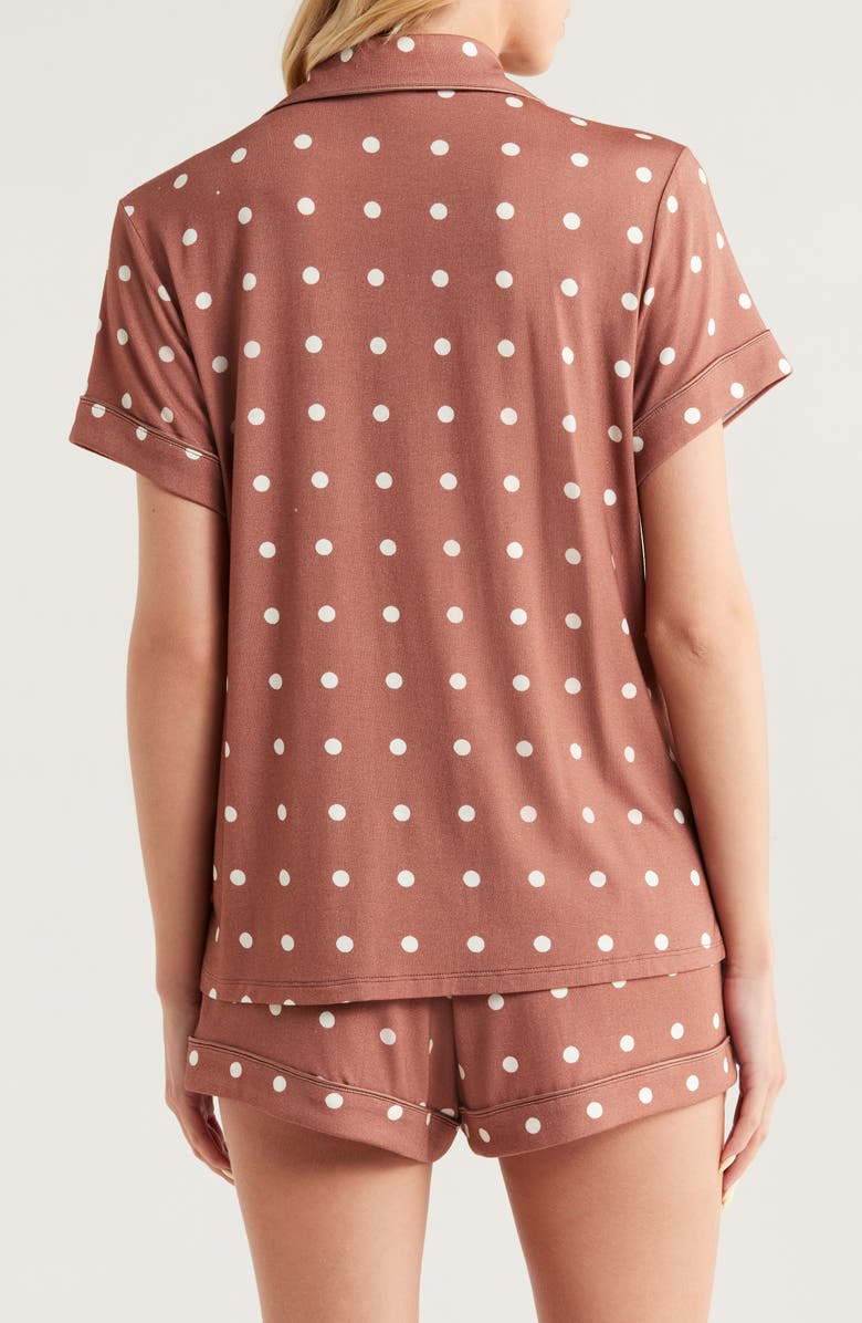 Nordstrom Moonlight Eco Short Pajamas, Alternate, color, Brown Shari Dot