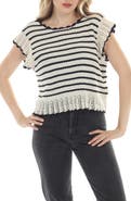 RAIN AND ROSE Stripe Knit Top