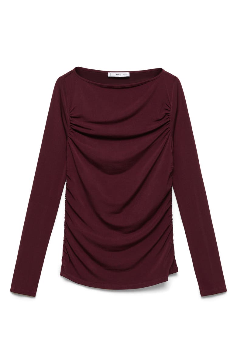 MANGO Drapey Long Sleeve Top, Alternate, color,