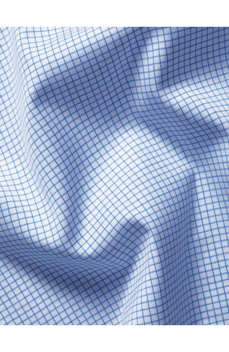 Charles Tyrwhitt Non-Iron Twill Mini Grid Check Shirt, Alternate, color, Sky Blue