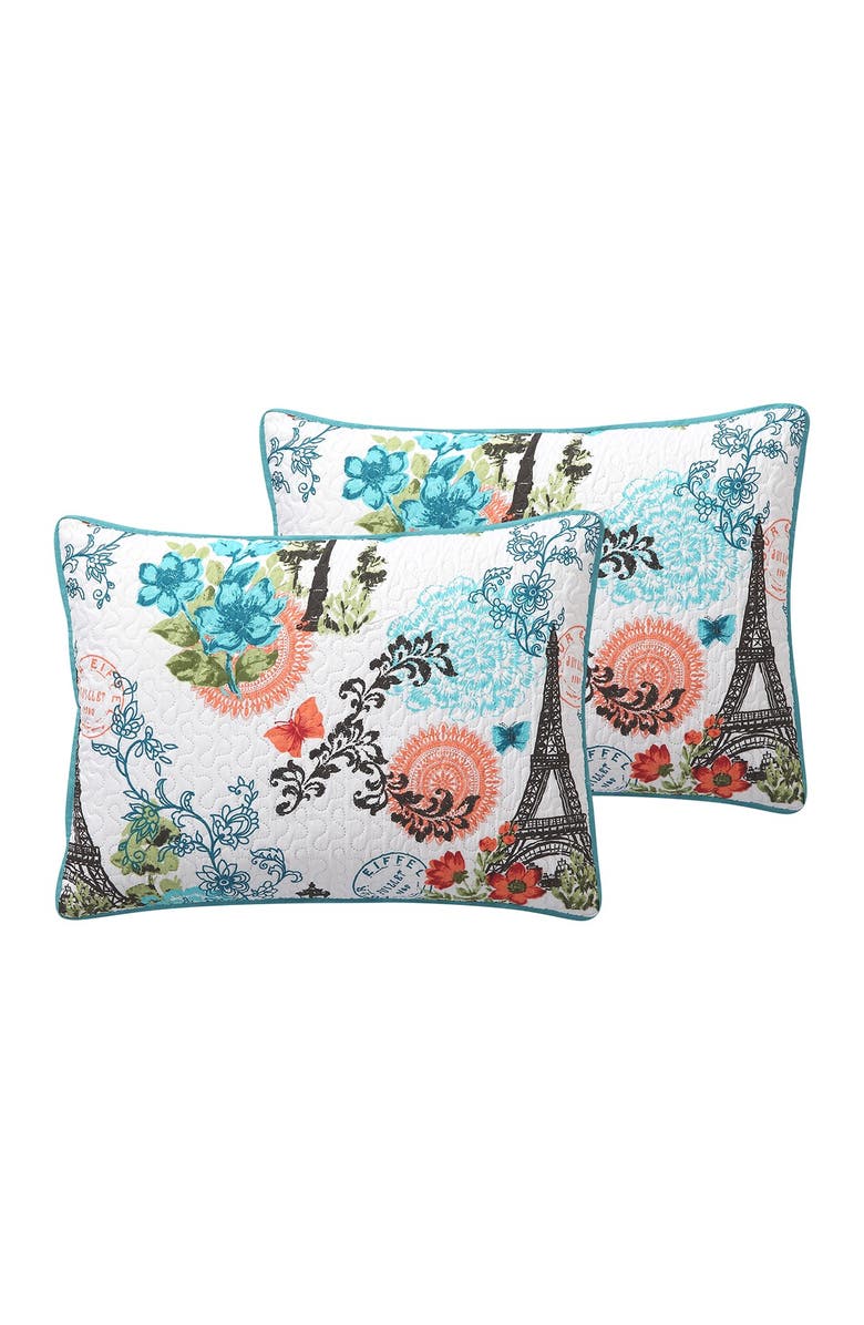 VCNY HOME Eiffel Reversible Quilt Set - King, Alternate, color, Blue