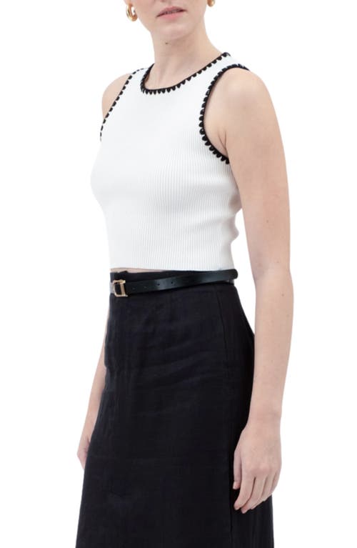 BLU PEPPER BLU PEPPER CONTRAST TRIM SLEEVELESS TOP
