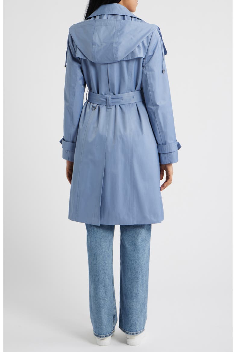 Water Resistant Belted Trench Coat, Alternate, color, WASHED DENIM