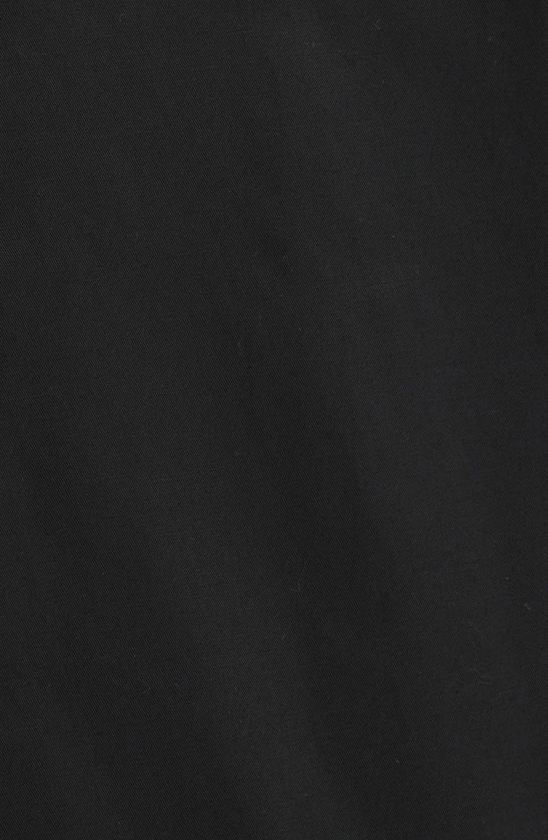 London Fog Hooded Single Breasted Maxi Trench Coat, Alternate, color, Black