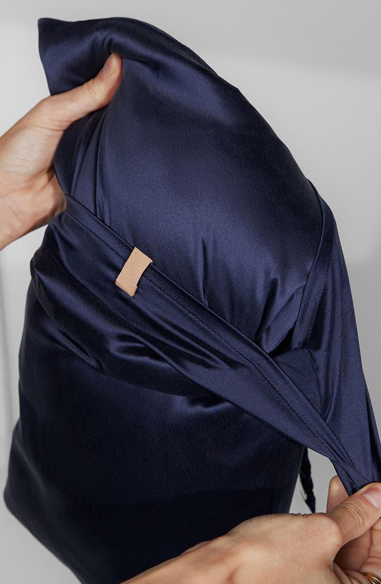 Lunya Washable Silk Blend Travel Pillow, Alternate, color, Waning Night