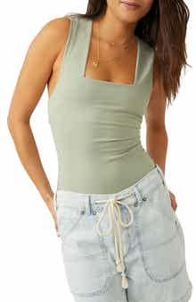 Free People Intimately FP She's So Sleek Thong Bodysuit