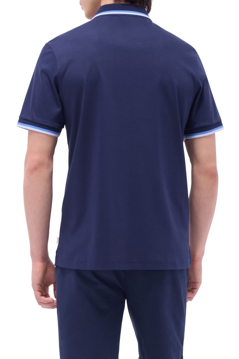 Tipped Quarter Zip Polo, Alternate, color, NAVY