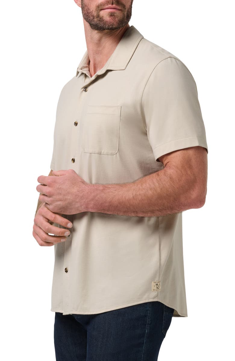 TravisMathew Comfortknit Beach Short Sleeve Shirt, Alternate, color, Italian Sand