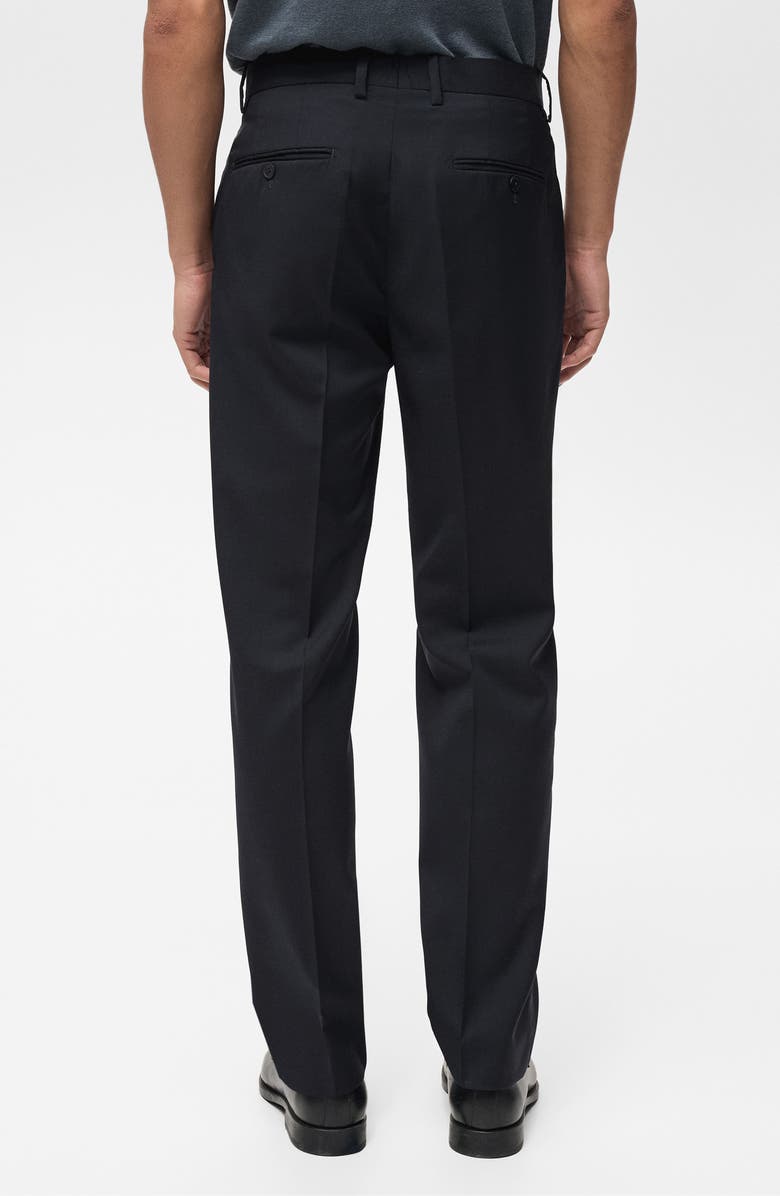 MANGO Slim Fit Virgin Wool Dress Pants, Alternate, color, Navy