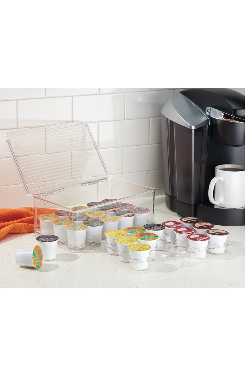 iDesign Stackable Coffee Pod Holder for K-Cup Pods - Set of 2 - Clear, Alternate, color, Clear
