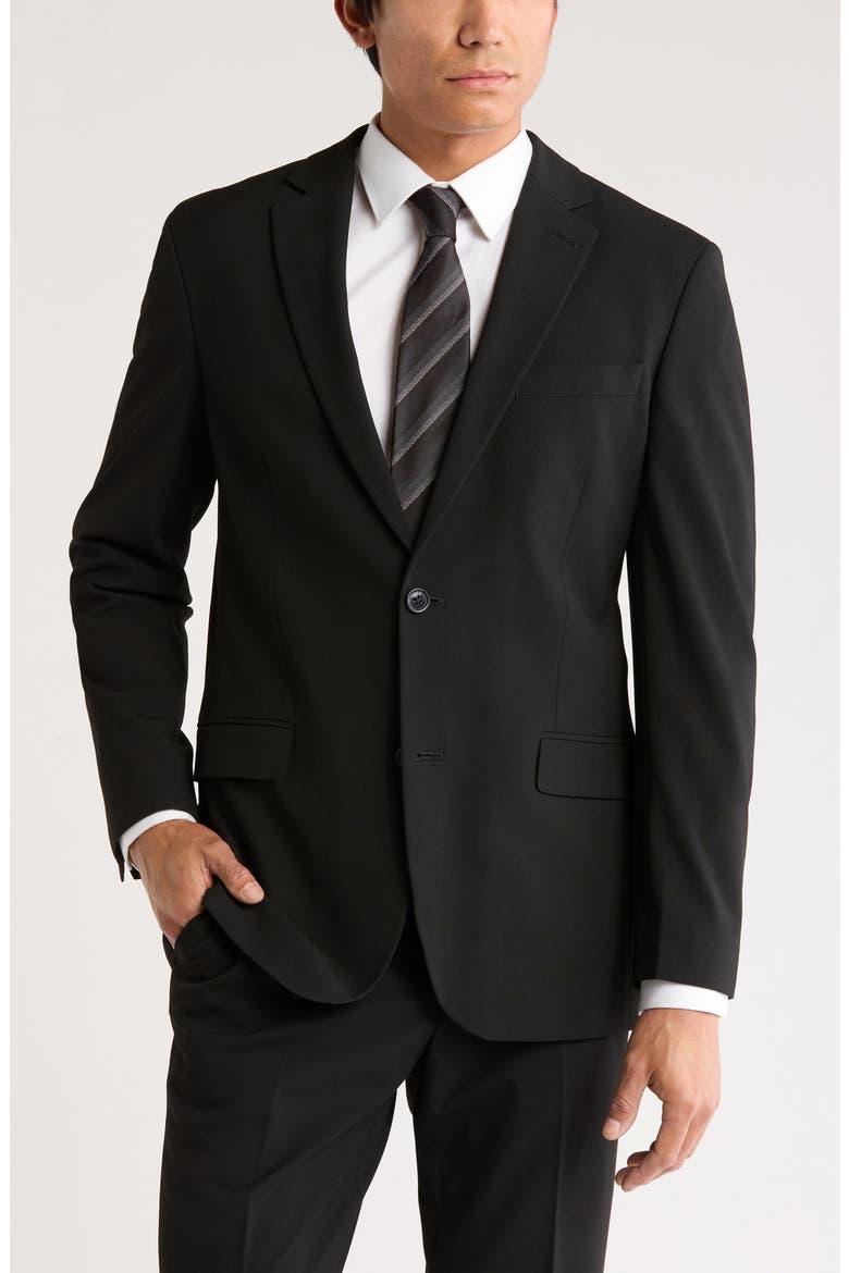 Trim Fit Suit Separate Stretch Sportcoat, Main, color, BLACK