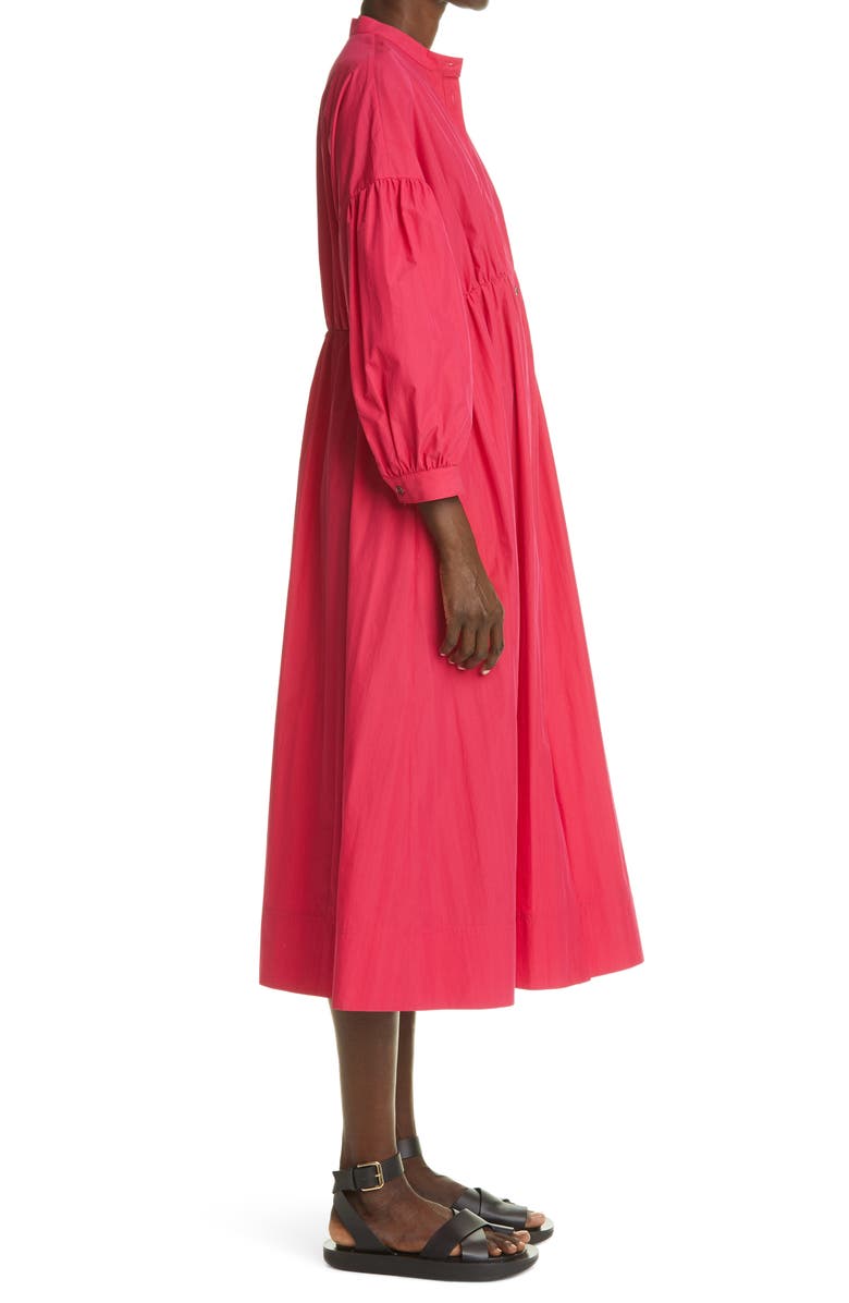 CO Gathered Poplin Midi Dress, Alternate, color, 