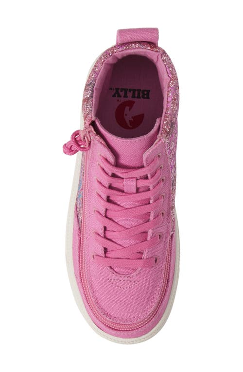 Billy Footwear Billy Classic Lace High Gltr In Pink