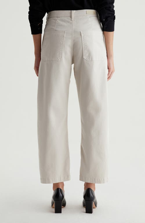 Ag Fiona Ankle Barrel Leg Chinos In Pumice