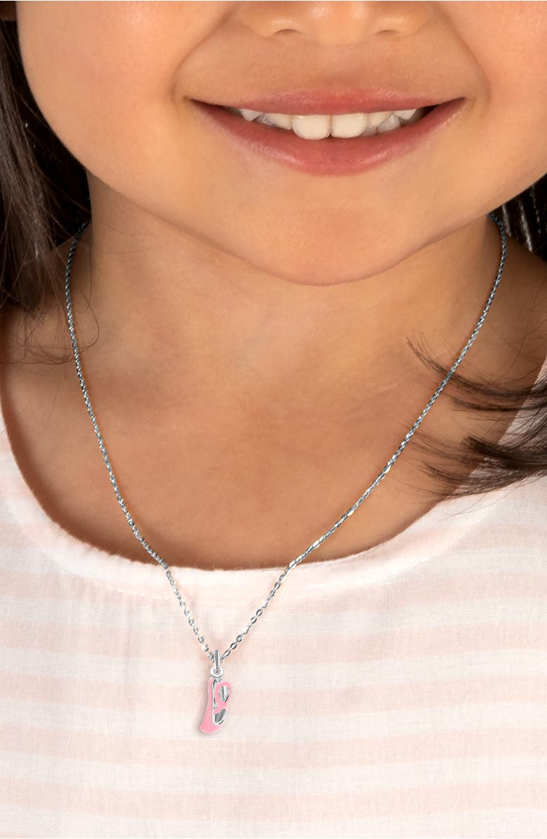 Tiny Blessings Sterling Silver Little Ballerina Necklace, Alternate, color, Sterling Silver