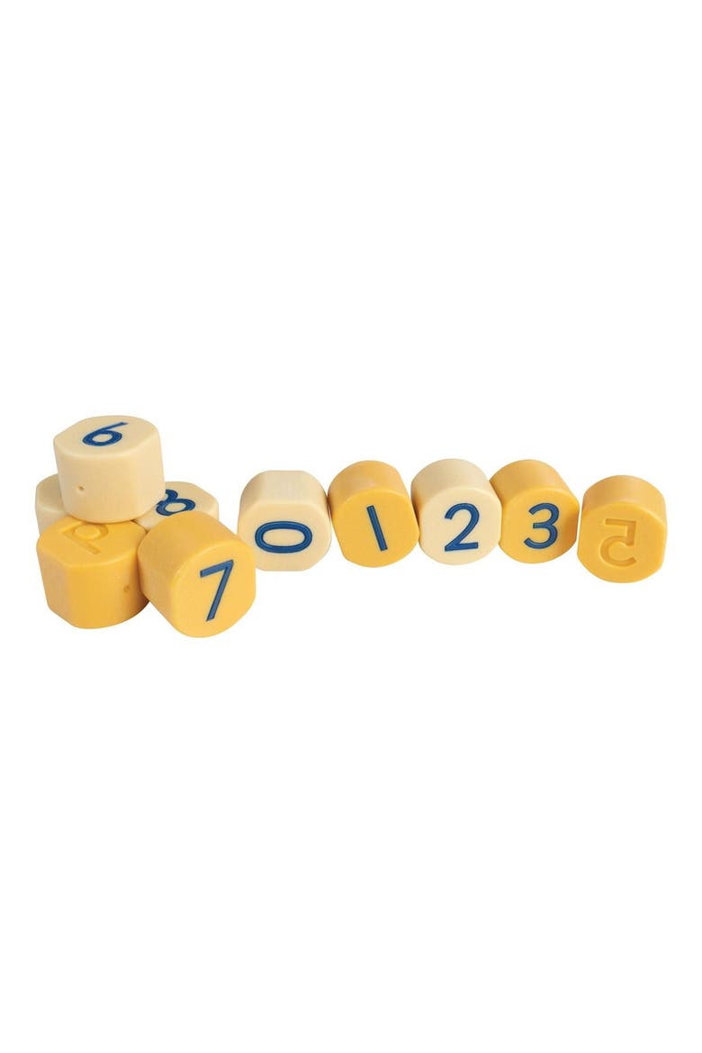 Number Stamping Stones - 10 pieces, Alternate, color, Multicolored