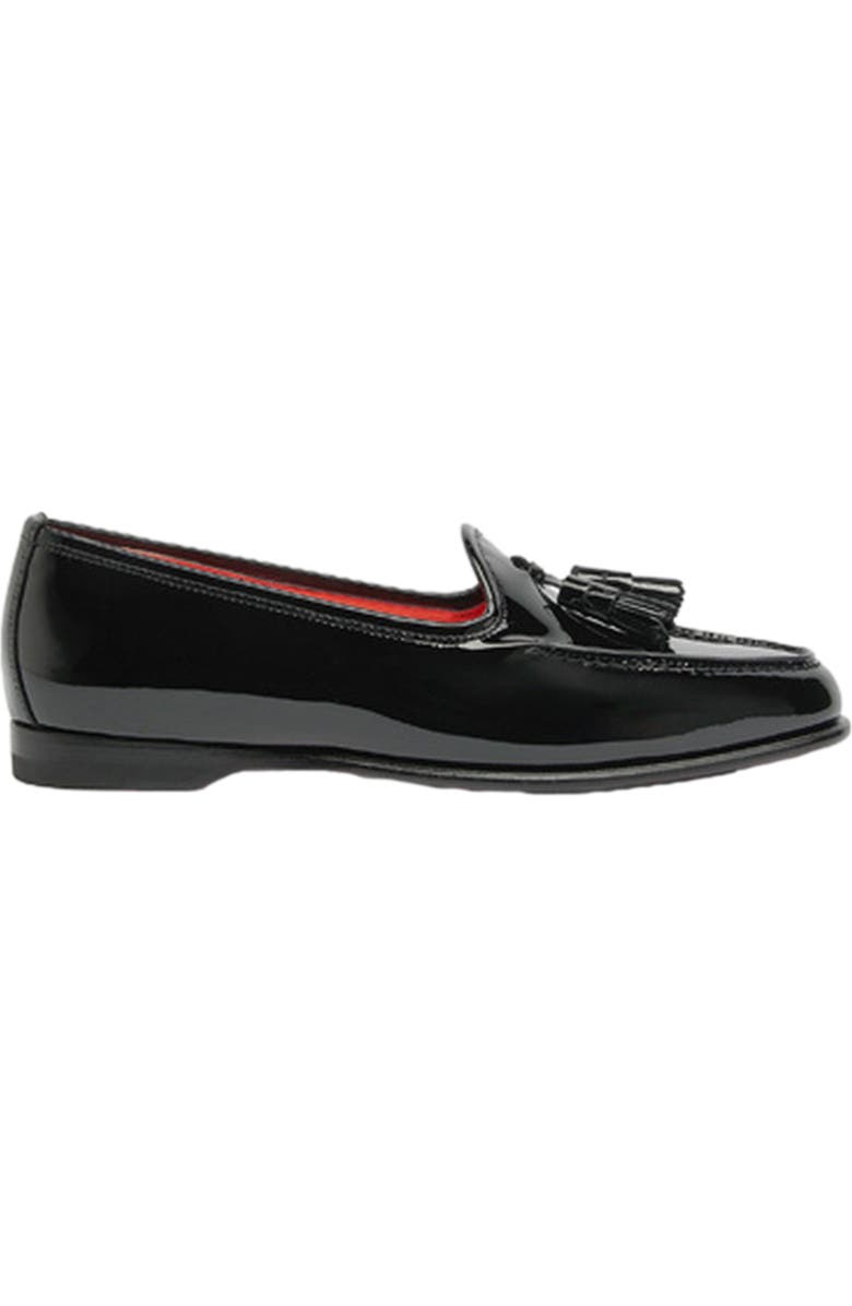 Santoni Women's Andrea Black Patent Tassel Loafer, Alternate, color, Black