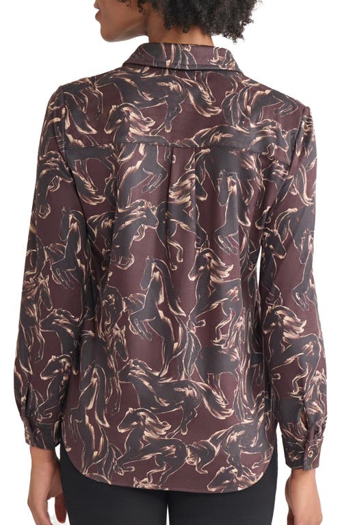 Jones New York Long Sleeve Button-up Shirt In Red