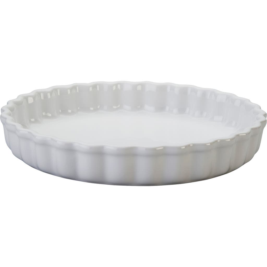 Le Creuset Stoneware Tart Dish In White