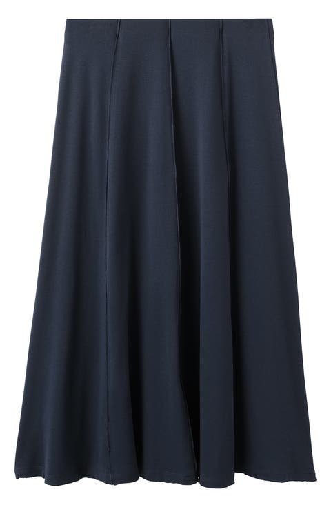 Seamed Cotton Skirt