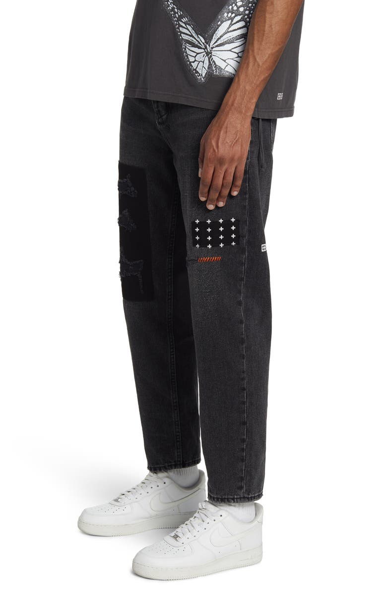 Ksubi Bullet Chop Copy Paste Trashed Straight Leg Jeans, Alternate, color, 