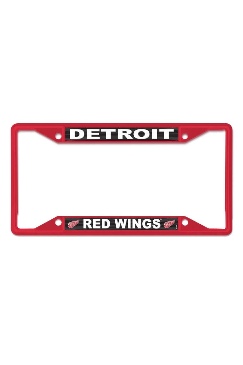 Detroit Red Wings Chrome Colored License Plate Frame, Main, color, Red