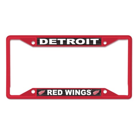 Detroit Red Wings Chrome Colored License Plate Frame
