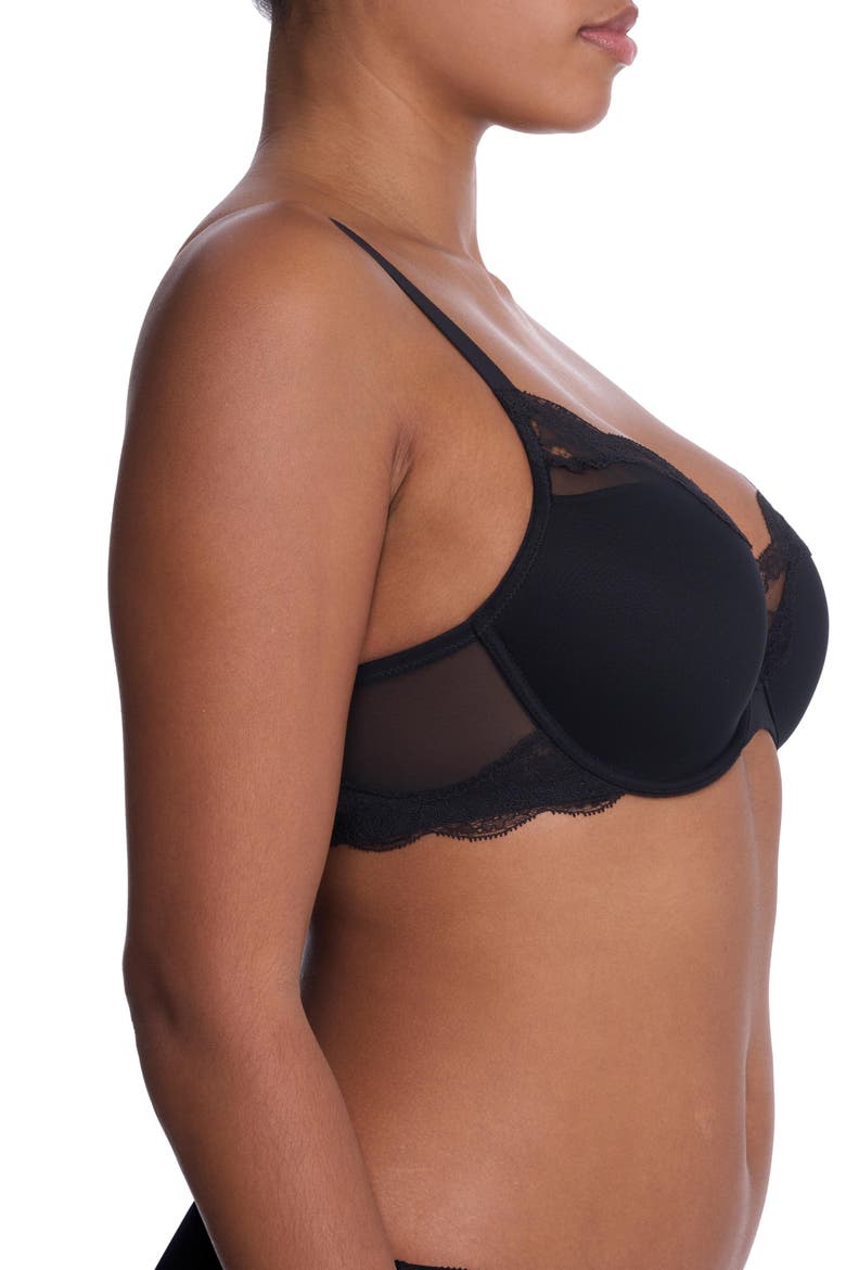 Elusive Full Fit Underwire Contour Bra, Alternate, color, BLACK