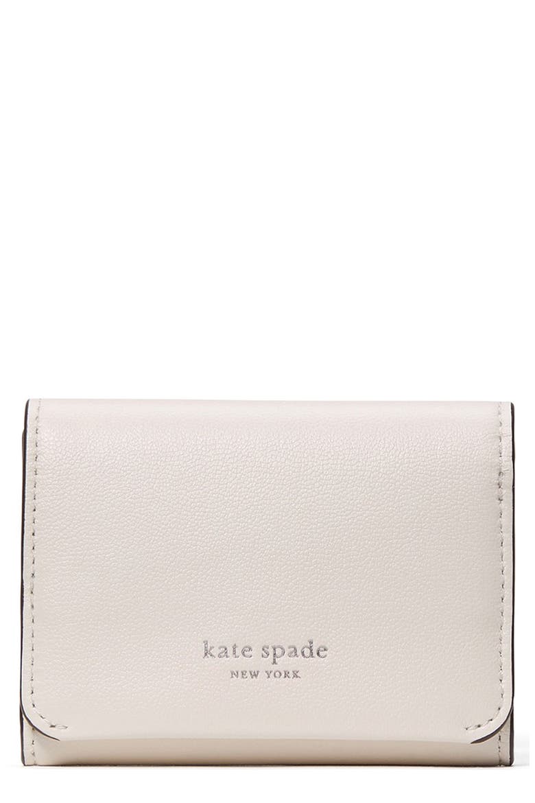 halo leather card case, Main, color, CREAM