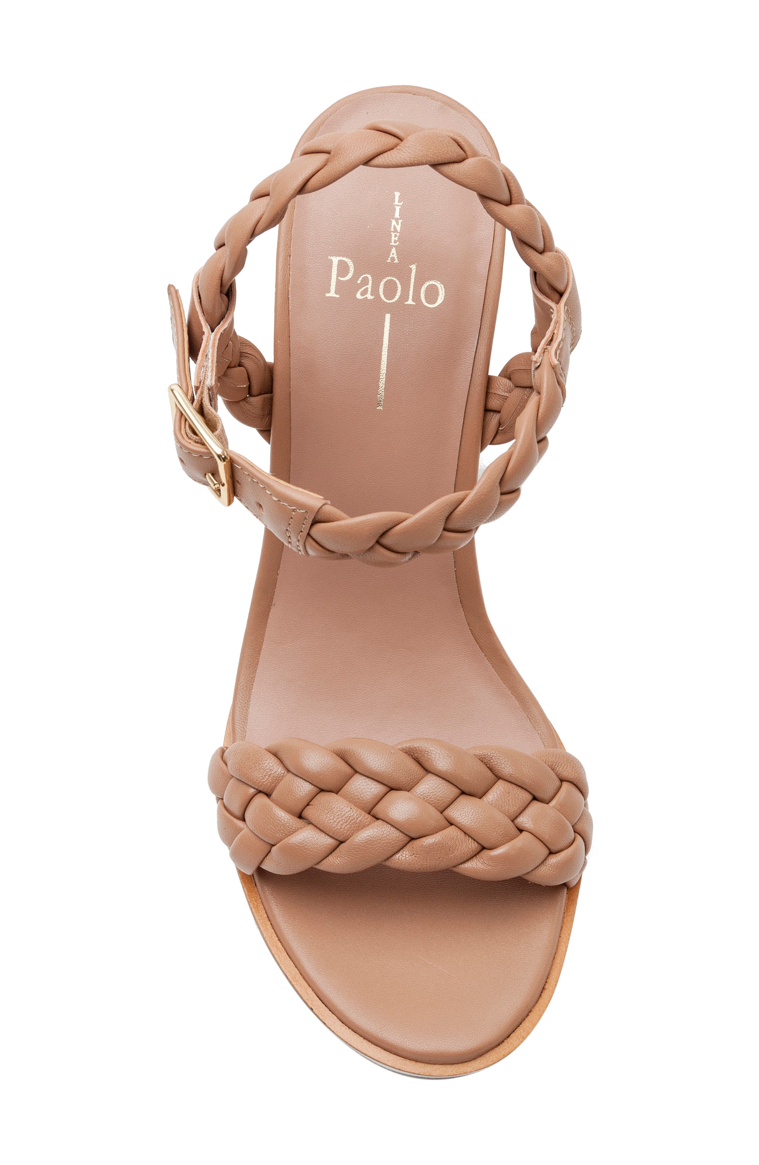 Linea Paolo Esie Ankle Strap Wedge Sandal, Alternate, color, Desert