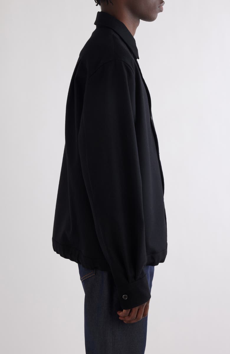 Givenchy 4G Logo Wool Overshirt, Alternate, color, Black