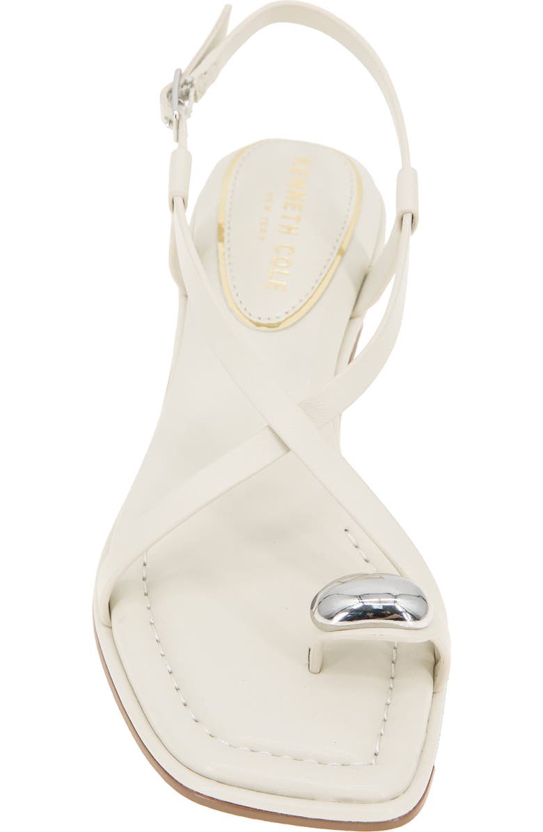 Kenneth Cole Geala Slingback Kitten Heel Sandal, Alternate, color, Cream Leather