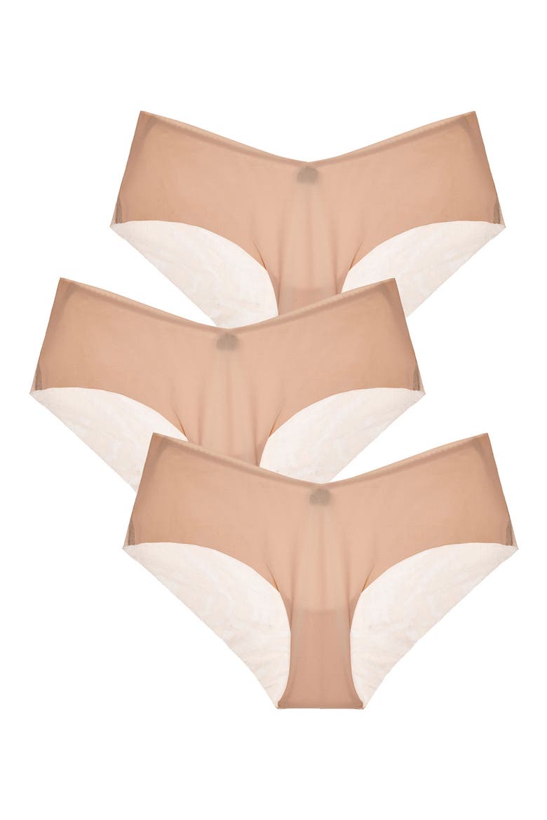 Victoire Jolie 3-Pack Hipster Briefs, Main, color, PRALINE