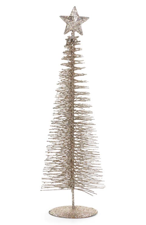 Treasure Mountain Set of 6 Twelve-Inch Champagne Tree Decorations