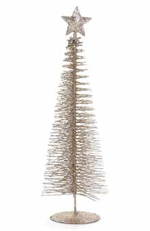 Zodax Treasure Mountain Set of 6 Twelve-Inch Champagne Tree Decorations