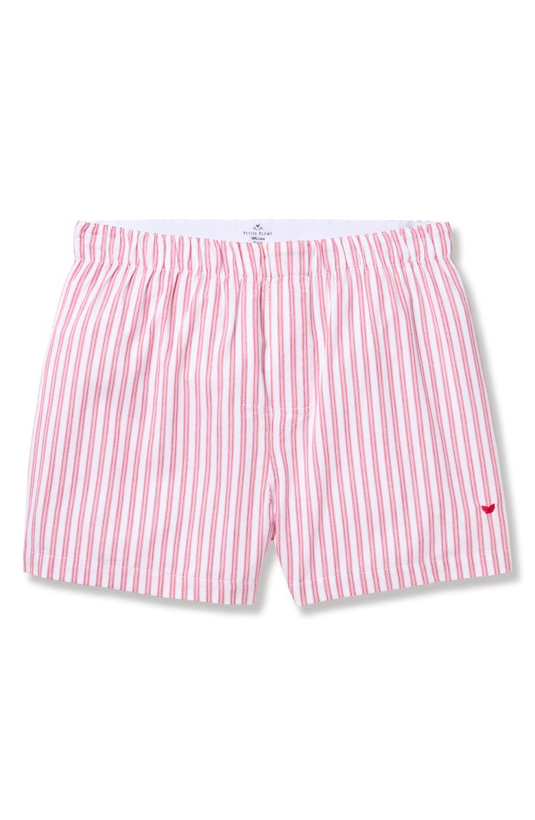 Petite Plume Holiday Assorted 3-Pack Cotton Twill Boxers, Alternate, color, Red