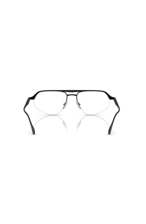 Ferrari 55mm Irregular Optical Glasses In Black
