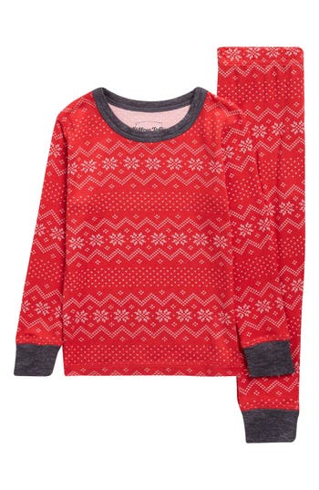 Pillow Talk Kids' Matching Family Fair Isle Long Sleeve Pajamas