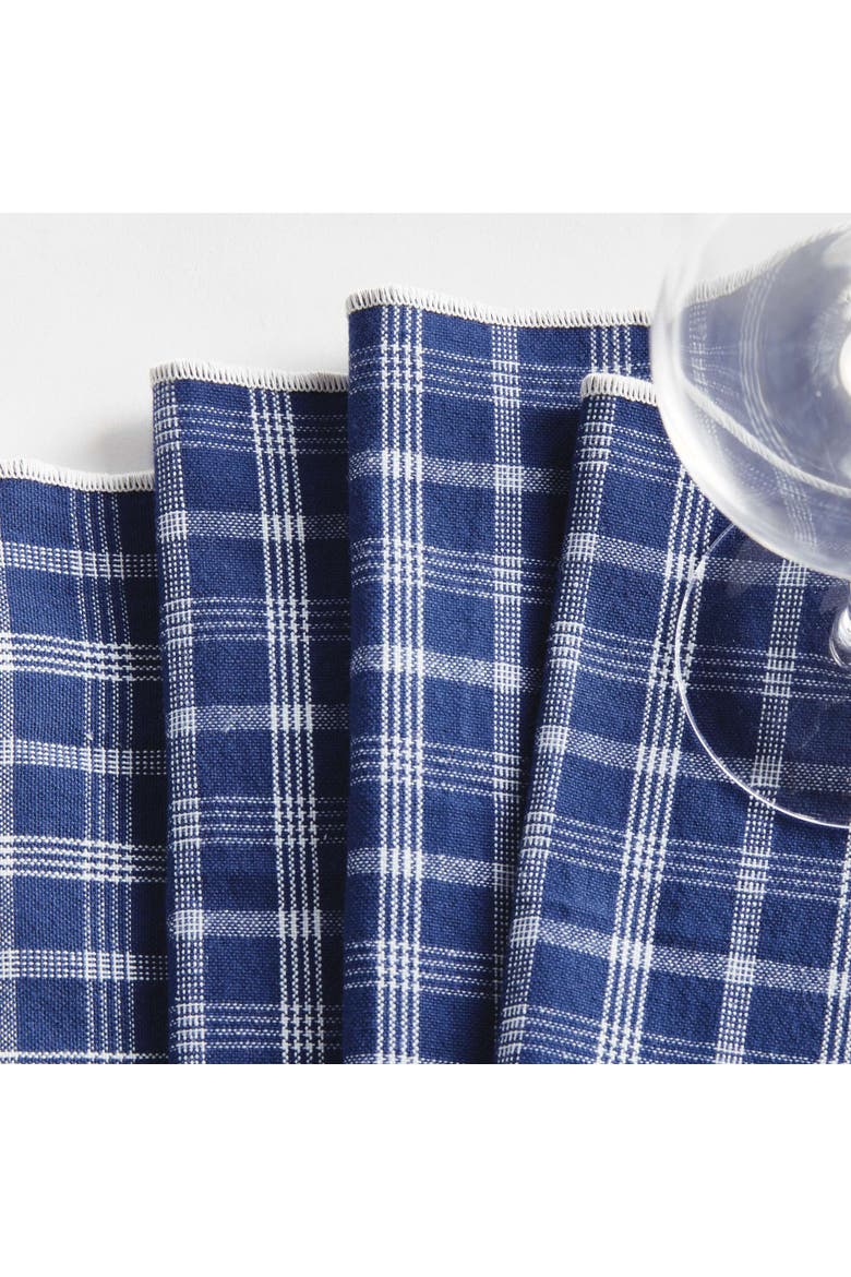 Barclay Butera Oakwood Cocktail Napkins Set Of 4, Alternate, color, Blue