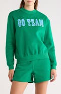 90 DEGREE BY REFLEX Varsity Vault Fleece Graphic Sweatshirt