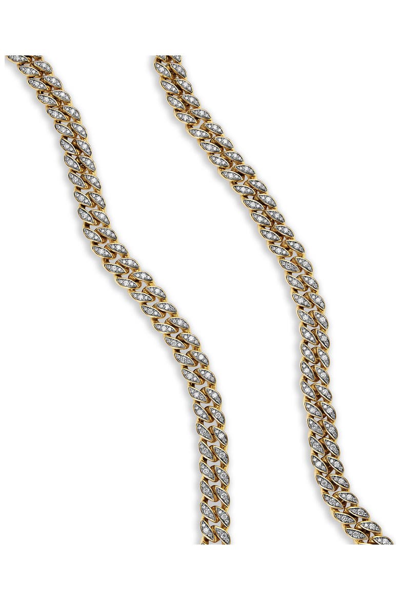 Women's Pavé Diamond Curb Chain Necklace, Alternate, color, GOLD/ DIAMOND
