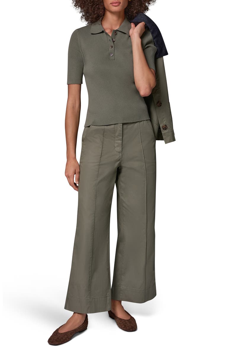 Rib Button Front Sweater, Alternate, color, SAGE