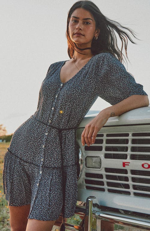 Faherty Orinda Mini Dress In Navy Riverton Ditsy