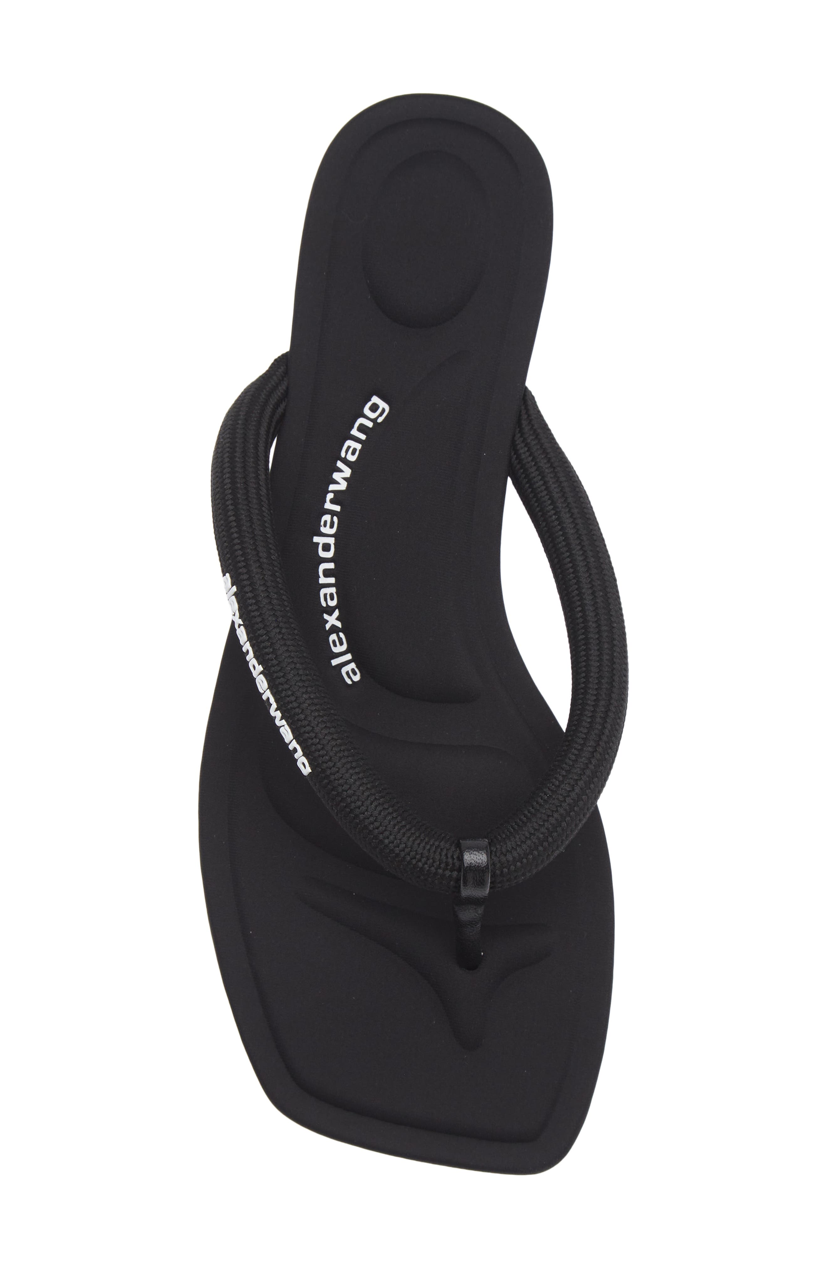 Alexander Wang Jenna Tubular Strap Flip Flop, Alternate, color, Black