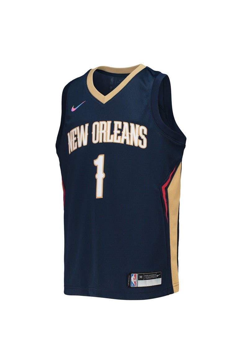 Youth Nike Zion Williamson Navy New Orleans Pelicans 2021/22 Diamond Swingman Jersey - Icon Edition, Alternate, color, Navy
