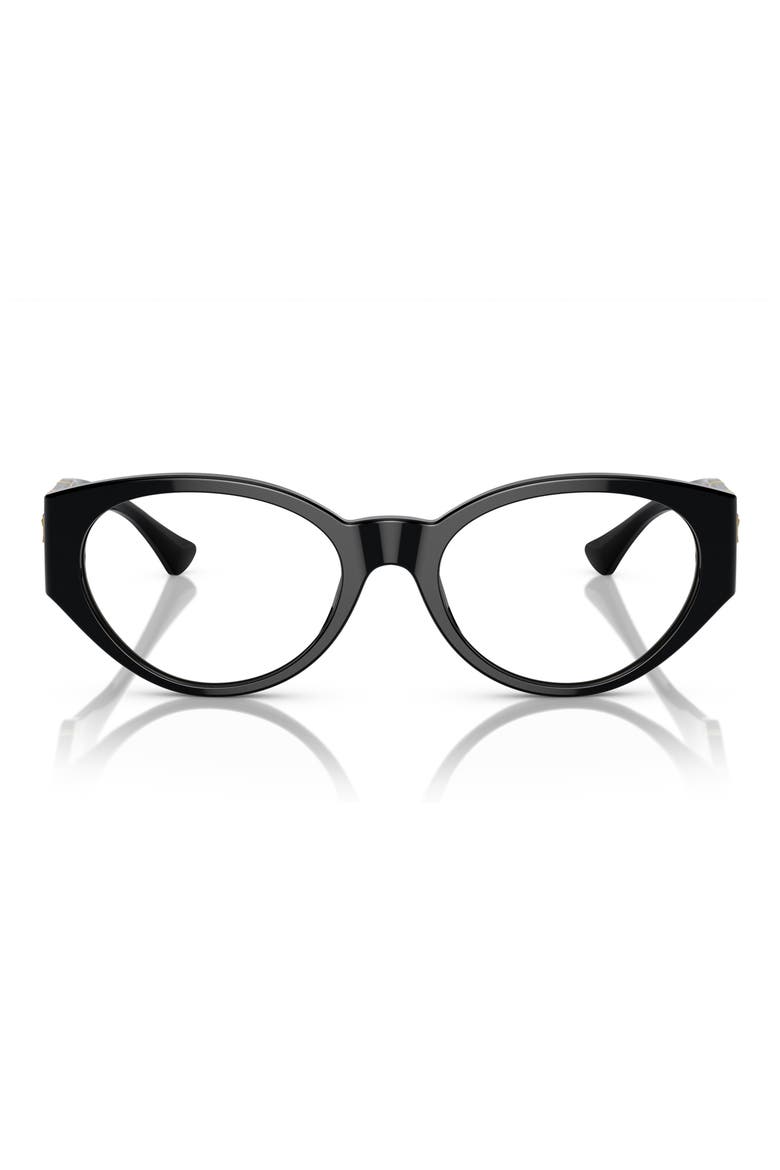 54mm Oval Optical Glasses, Main, color, BLACK