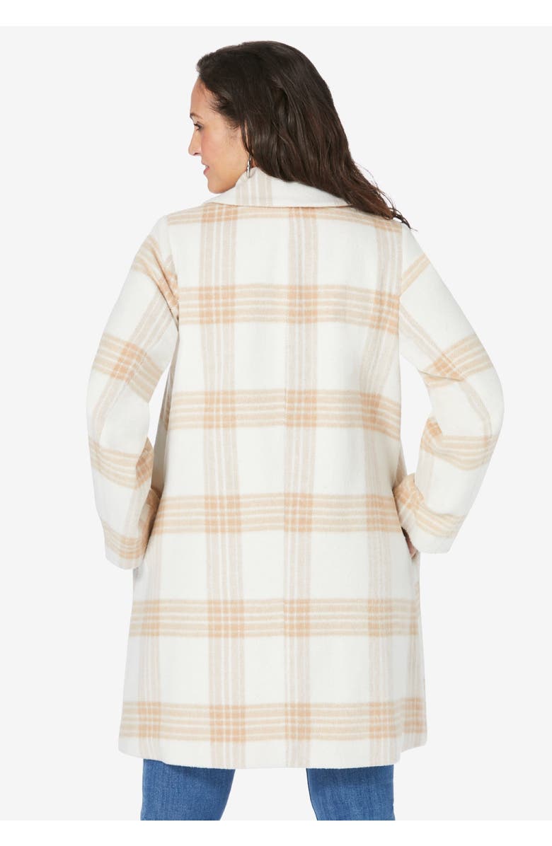 Jessica London Wool Swing Coat, Alternate, color, Black