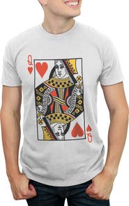 Lost Gods Men's Lost Gods Queen of Hearts  Graphic T-Shirt